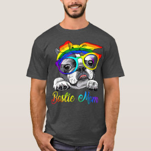 Bostie Mom For LGBT Pride Boston Terrier Dogs Lov T-Shirt