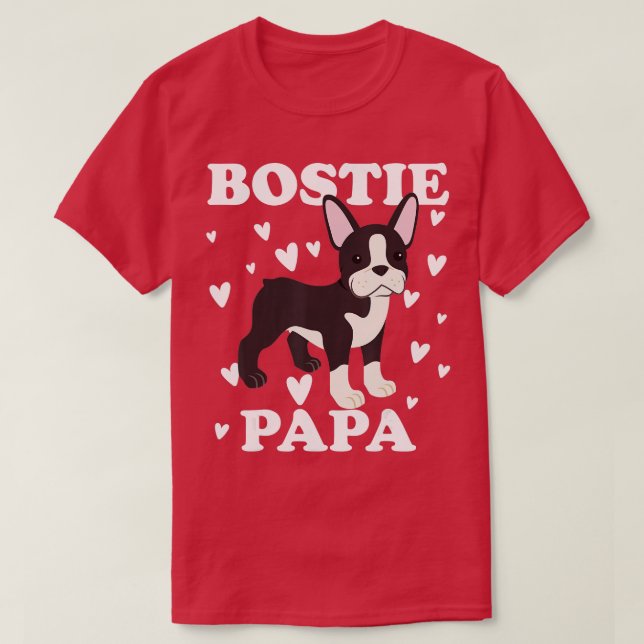 Bostie Papa Dad Father Daddy Vati Pa for Fathers D T-Shirt (Design Front)