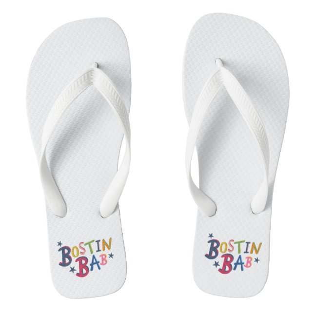 Bostin Bab Black Country Words Flip Flop Footwear (Footbed)