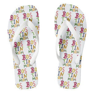 Bostin Mom Black Country Flip Flops Beach Footwear
