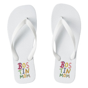 Bostin Mom Black Country Flip Flops Beach Footwear