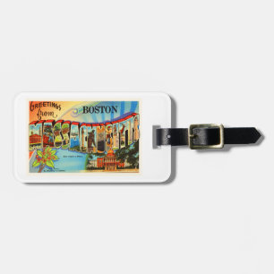 Boston #2 Massachusetts MA Vintage Travel Souvenir Luggage Tag