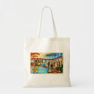Boston #2 Massachusetts MA Vintage Travel Souvenir Tote Bag