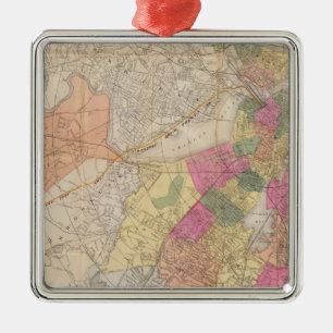 Boston 2 metal tree decoration