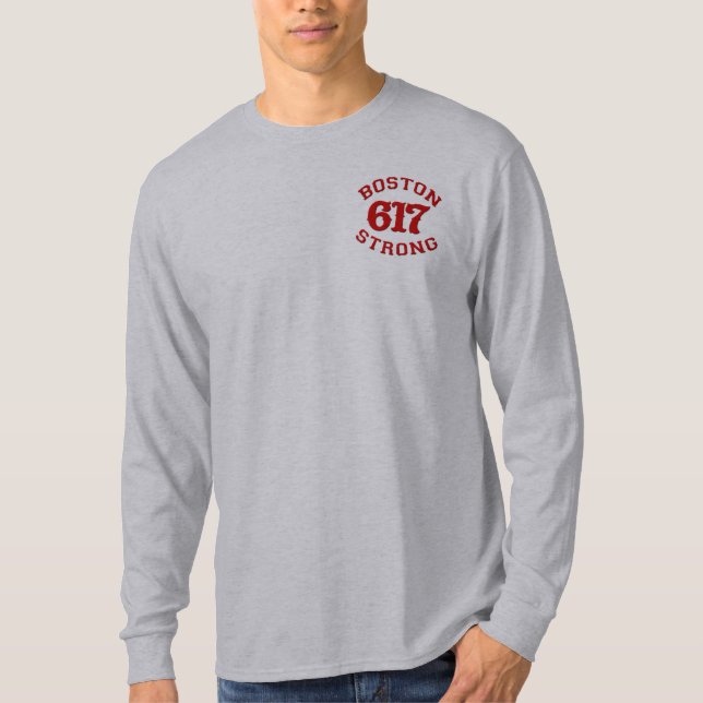 BOSTON 617 STRONG 3D Patch T-Shirt (Front)