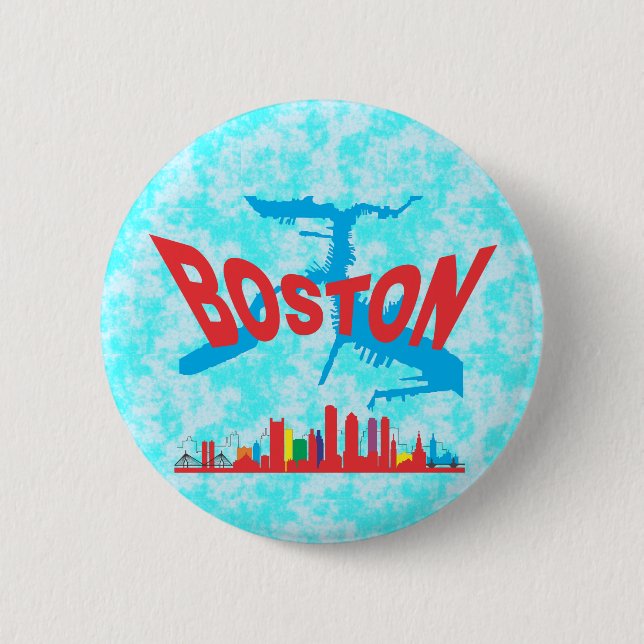 Boston 6 Cm Round Badge (Front)