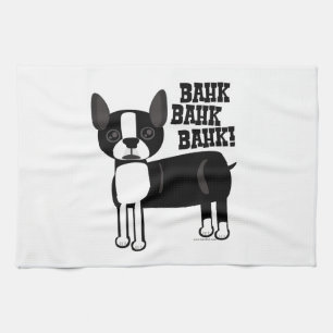 Boston Accent Terrier At Home Tea Towel