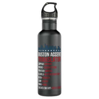 Boston Accent Translator For Wicked Smaht Bostonia 710 Ml Water Bottle