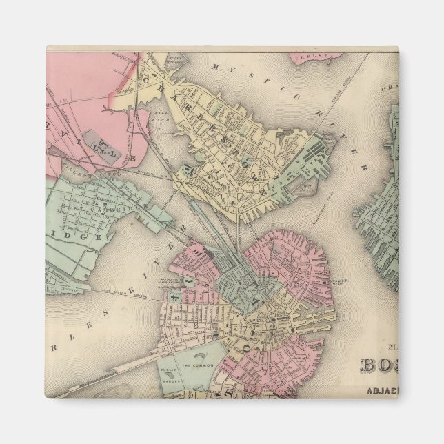 Boston and Adjacent Cities Magnet (Front)