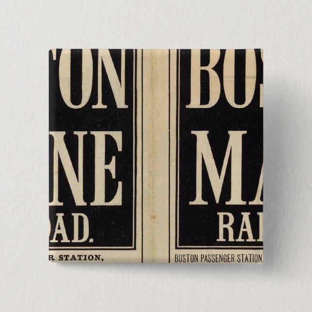 Boston and Maine Railroad 15 Cm Square Badge (Front)