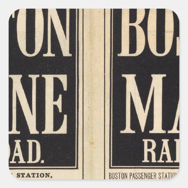 Boston and Maine Railroad Square Sticker (Front)
