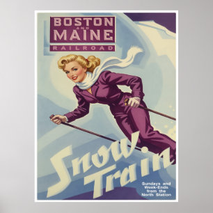 Boston and Maine Snow Train poster