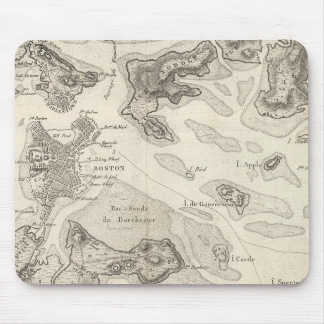 Boston and Surrounding Area Mouse Mat (Front)