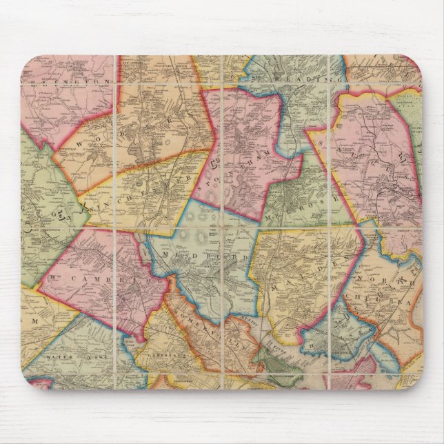 Boston and vicinity mouse mat (Front)