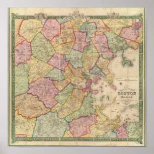 Boston and vicinity poster