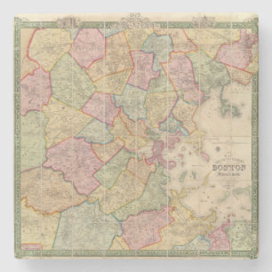 Boston and vicinity stone coaster