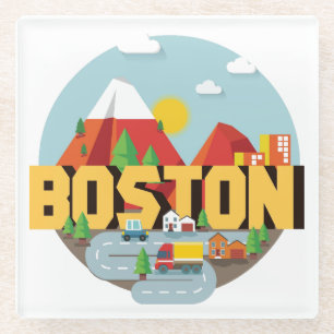 Boston As A Destination Glass Coaster