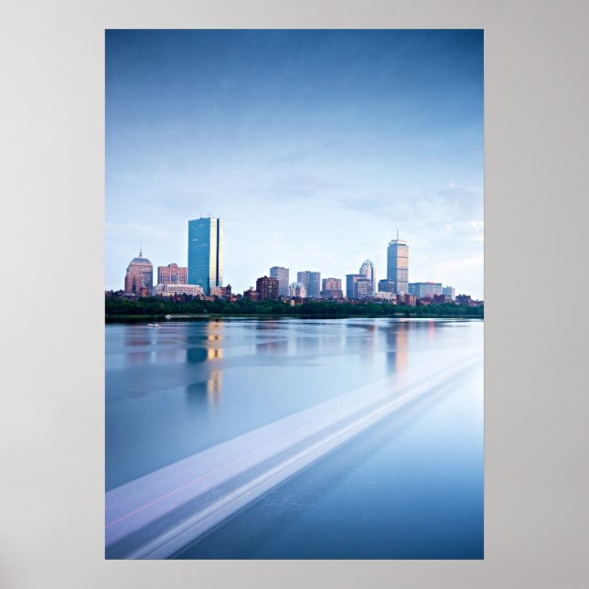 Boston Back bay across Charles River Poster (Front)