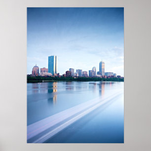 Boston Back bay across Charles River Poster