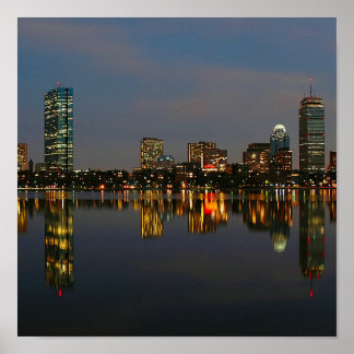 Boston Backbay at Night Poster