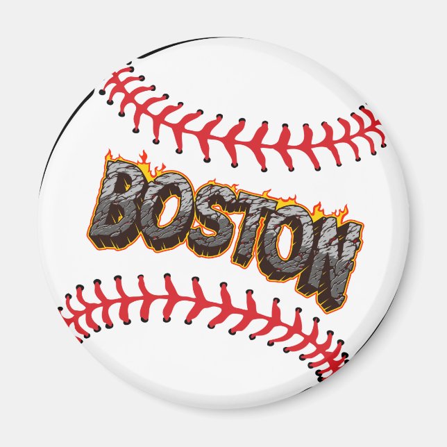 Boston Baseball Magnet (Front)