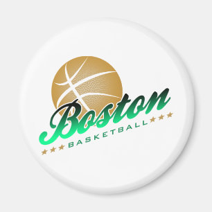 Boston Basketball Magnet