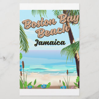 Boston bay beach, Jamaica Stationery