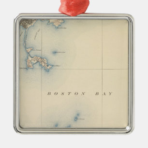 Boston Bay, Massachusetts Metal Tree Decoration