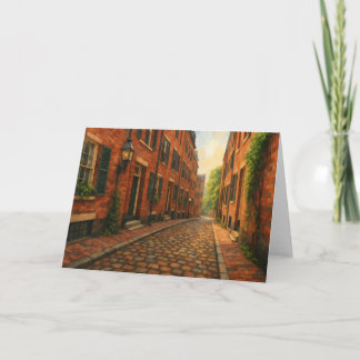 Boston Beacon Hill Watercolor Card