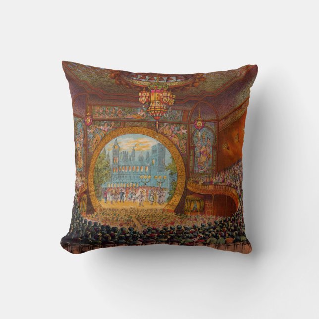 Boston Bijou Theatre Throw Pillow (Front)