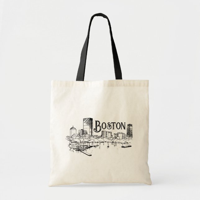 Boston Black and White Tote (Front)