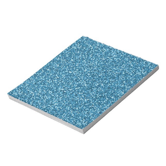 Boston Blue Glitter Notepad (Rotated)