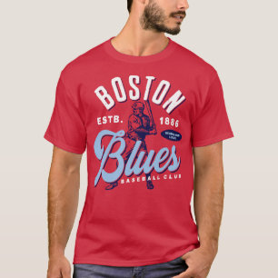 Boston Blues Baseball T-Shirt