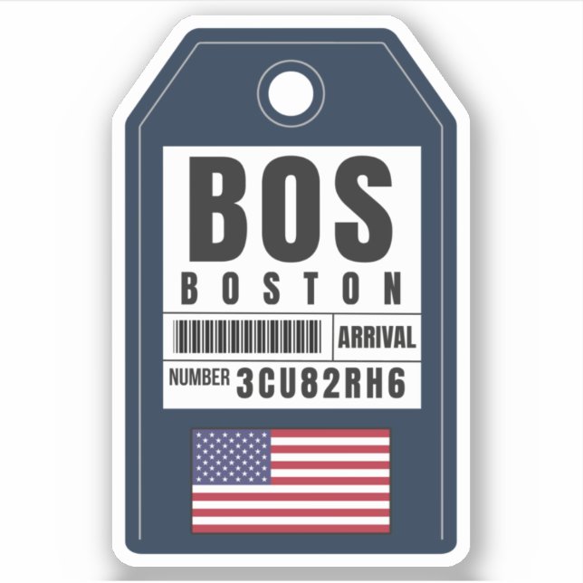 Boston Boarding Pass - Massachusetts BOS (Front)