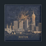 Boston, Boston Massachusetts City Skyline With Map Magnet<br><div class="desc">Boston, cradle of the American Revolution: Boston, a city steeped in history, is famous for having been the scene of many key events of the American Revolution. From the Boston Tea Party to the Siege of Boston, the city played a central role in the fight for American independence. Today, Boston...</div>