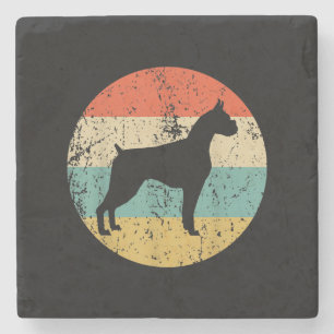 boston  -   boxer dog stone coaster