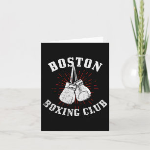 Boston Boxing Club Distressed Boxing Gloves Vintag Card