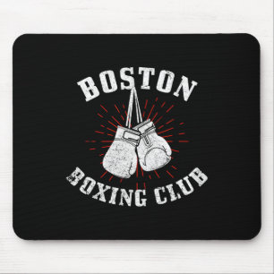 Boston Boxing Club Distressed Boxing Gloves Vintag Mouse Mat
