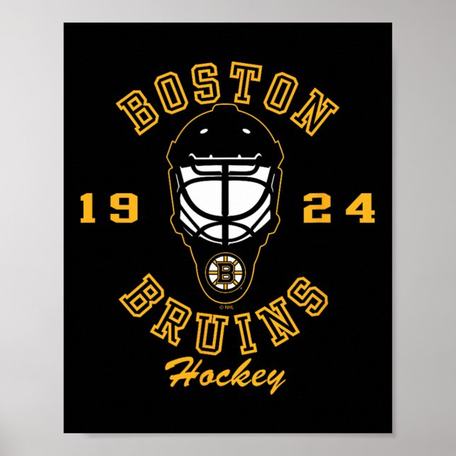 Boston Bruins Hockey Mask Black Officially License Poster (Front)