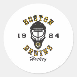 Boston Bruins Hockey Mask Gray Officially Licensed Classic Round Sticker