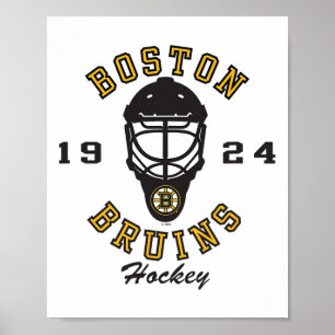 Boston Bruins Hockey Mask Gray Officially Licensed Poster