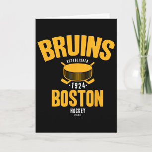 Boston Bruins Hockey Puck Black Officially License Card