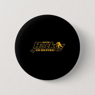 Boston Bruins Hockey White Officially Licensed 6 Cm Round Badge