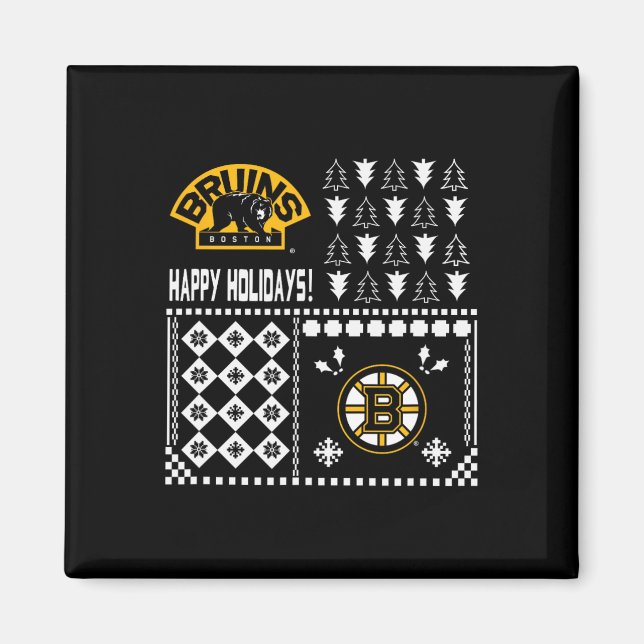 Boston Bruins Ugly Christmas Holiday Sweater  Magnet (Front)