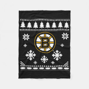 Boston Bruins Ugly Christmas Sweater Holidaze  Fleece Blanket