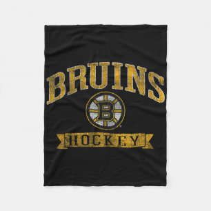 Boston Bruins Vintage Hockey Dark Heather Fleece Blanket