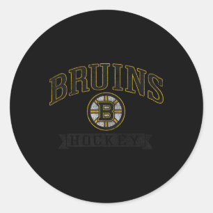 Boston Bruins Vintage Hockey Gray Officially Licen Classic Round Sticker