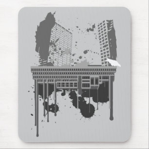 Boston Brutal (grey version) Mouse Mat
