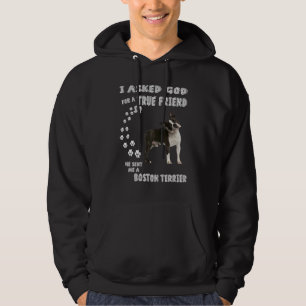Boston Bull Terrier Dog Mum Dad Costume Cute Bosto Hoodie