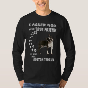 Boston Bull Terrier Dog Mum Dad Costume Cute Bosto T-Shirt